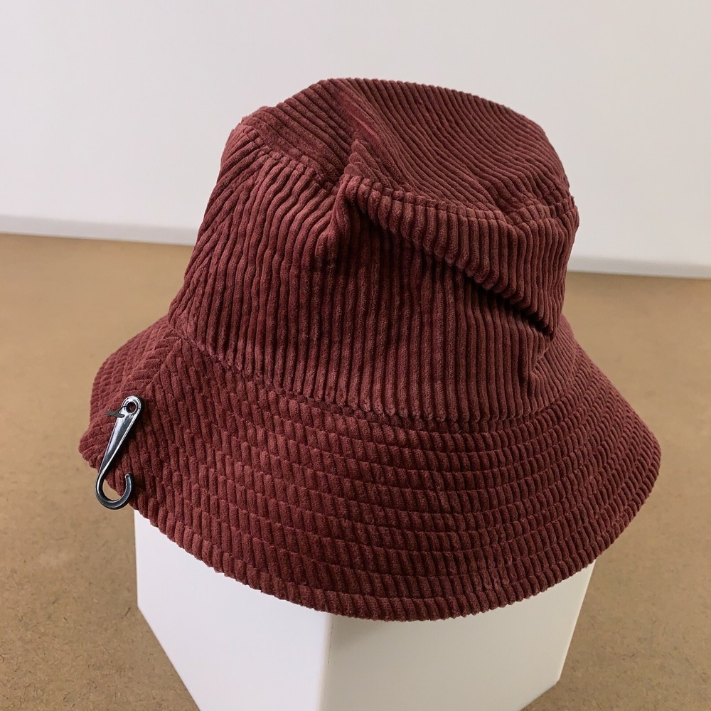 TLC Women's One Size Burgundy Cotton Corduroy Bucket Hat New